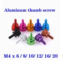 2pcs/lot M4x8/10/12/15/20 Step aluminum colourful knurled hand tighten thumb screw