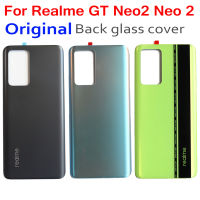 100 Bateri Asal Belakang Penutup Kaca Realme GT Neo 2 Neo2 5G RMX3370 Perumahan Penutup Kes Penggantian Reapir dengan A Kamera