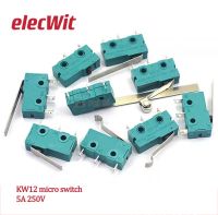 5pcs Silver Contact 5A250V Microswitch KW12 Travel Limit Switch Contact Button 2-pin 3-pin Travel Switch