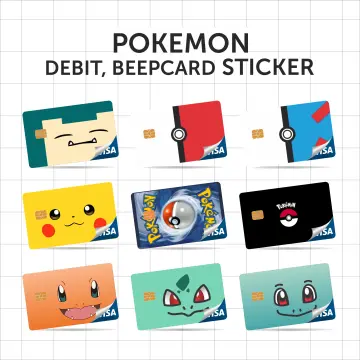 Pokemon Card Decals Credit Card Skin Stereo 2.5D HD Stickers Game