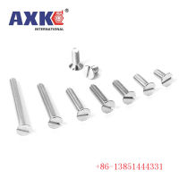 1050ชิ้น M1.6 M2 M2.5 M3 M4 M6 304 A2-70สแตนเลส GB68เมตริกเกลียว Slotted แบน Countersunk หัวเครื่องสกรูกลอน