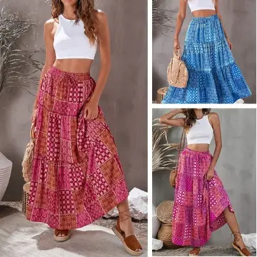 Bohemian skirts clearance plus size