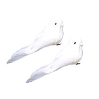 {คลังสินค้าพร้อม} 2ชิ้นขนนกสีขาวโฟมประดิษฐ์ Doves Lover Peace Doves Bird Home Decor