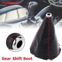 Universal รถเกียร์ Shift Collars ครอบคลุม PU หนัง Gear Stick Shifter Knob Boot Gaiter สำหรับ Toyotahondabmwvwbenzopel