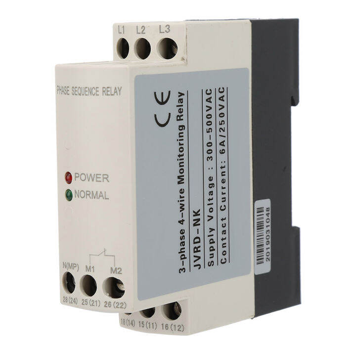 300-500v-ac-50-60hz-4-wire-3-phase-phase-sequence-relay-protector-รีเลย์ป้องกันแรงดันไฟฟ้า