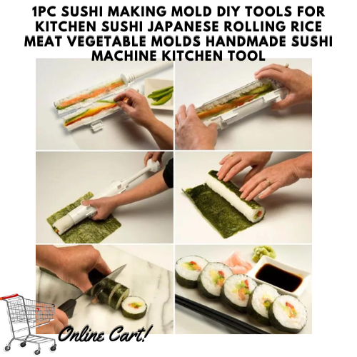 Create Delicious Sushi Easily with this 1pc Sushi Maker Tool!