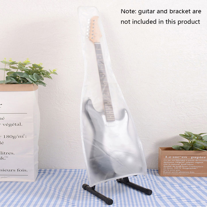 dust-proof-portable-transparent-easy-clean-waterproof-travel-stringed-instrument-accessory-home-bass-pvc-full-size-wear-resistant-guitar-cover