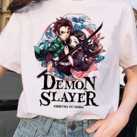 รูปแบบอะนิเมะญี่ปุ่นผู้หญิงเสื้อยืด Demon Slayer แขนสั้นเสื้อผ้า Harajuku ขนาดใหญ่เสื้อฤดูร้อน Tops หญิง Tee