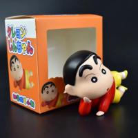 11ซม. อะนิเมะ Lying Pose Crayon Shinchan อินเทรนด์ Pvc รูปเดสก์ท็อปของเล่น Sleeping Dynamic Superman ของเล่นของขวัญอินเทรนด์เล่นเครื่องประดับ