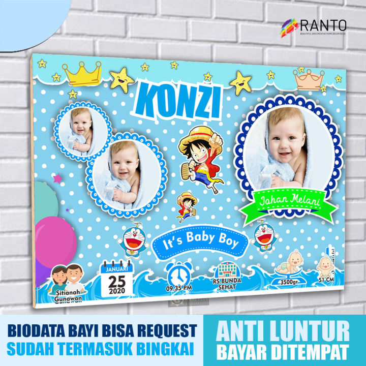 HIASAN DINDING BIODATA BAYI HD08 - Papan Nama Bayi Baru Lahir - Baby ...