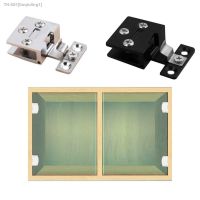 ﹍◄☎ Stainless Steel Glass Door Hinge Cupboard Display Cabinet Gate Clamp Swivel Cupboard Hinges Fixing Clip Hardware Accessories