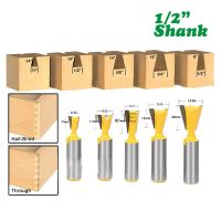 1PC 1/2－12.7MM Shank Milling Cutter ไม้แกะสลัก Dovetail Joint Router Bit 14 องศางานไม้แกะสลัก 1/4 1/8 5/8 3/4 9/16