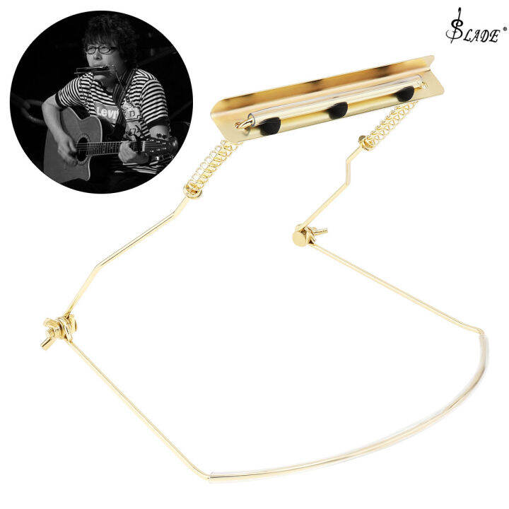 SLADE 10 Holes Metal Iron Harmonica Neck Holder Adjustable Mouth Organ