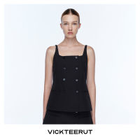 VICKTEERUT (ราคาปกติ 8,850-.) Re-Edition Double Breasted Sleeveless Blouse เสื้อแขนกุด กระดุมสองแถว