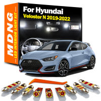 MDNG 11ชิ้น C An BUS โคมไฟในร่มสำหรับ Hyundai Veloster N 2019 2020 2021 2022ยานพาหนะหลอดไฟ LED ภายในแผนที่โดมชุดไฟไม่มีข้อผิดพลาด