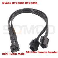 Kabel GPU untuk NIVIDIA RTX3080 RTX3090 12pin Kabel Gpu Ganda 6pin/8pin Ke 12pin 12VHPWR Adaptor Kabel GPU 30Cm 18AWG