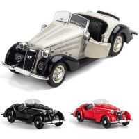 Diecast Vehicle Model 1:32 Audi W25K Super Classical Pull Back Toy Car Educational Collection Doors Openable Sound &amp; Light Gift Die-Cast Vehicles