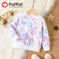 PatPat Balita Perempuan เสื้อกันหนาวลายดอกไม้/ด้านบน