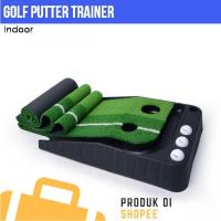 3M Ball Return Golf Trainer Putter Putting Training Practice Grass Mat NLOC