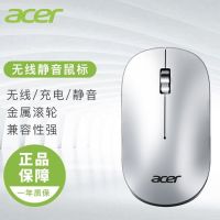 Acer เมาส์ไร้สายแบบชาร์จไฟได้เงียบเดสก์ท็อปแล็ปท็อปสำนักงาน Apple Metal Scroll Wheel