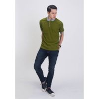 Polo Shirt Boy Collar Shirt - Army Green