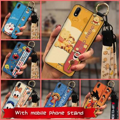 protective Cute Phone Case For Wiko Sunny 4/Y50 Cartoon Durable Lanyard Soft TPU Original Wrist Strap Wristband Cover
