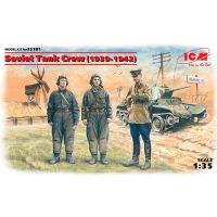 โมเดลประกอบ ICM Model 1/35 ICM35181 Soviet Tank Crew (1939-1942) (3 figures - 1 officer, 2 tankmen)