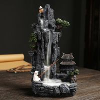 Waterfall Backflow Incense Burner Aroma Lotus Candle Antique Duffuser Resin Creative Office Alpine Aromaterapia Air Humidifi