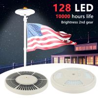 128 LEDs Solar Lights Outdoor Flag Pole Light For Garden Camping Food Storage  Dispensers