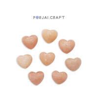 Orange Calcite Heart Beads ลูกปัดหัวใจแคลไซต์สีส้ม 16mm