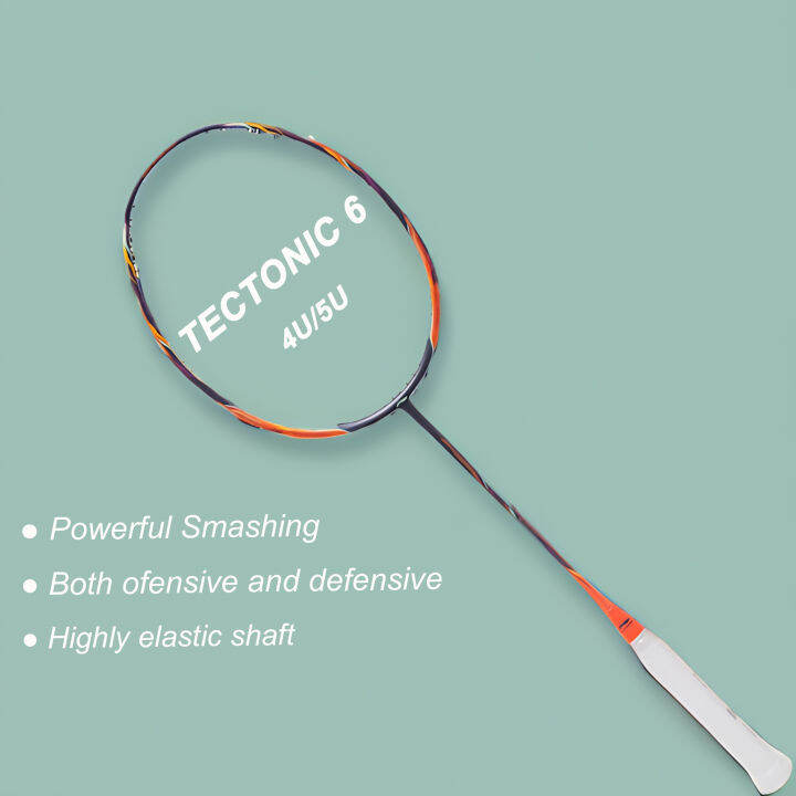 Lining Tectonic 6 Badminton Racket Offensive Raquet Excellent Smashing
