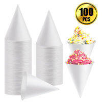 6-Ounce Disposable Paper Cups Leak-Proof Paper Cone Cups Shaved Ice Cups Disposable Craft Funnels Suitable for Home or Company