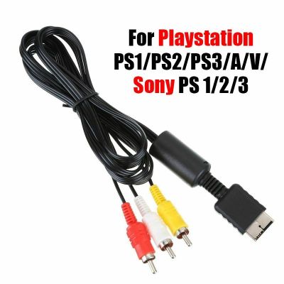 【cw】 1.8m 3rca Tv Av Cable Stereo Audio Video Ps3 Multimedia Playstation 2 3 PS2 ！