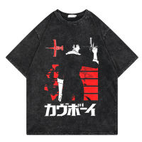 2023ใหม่ผู้ชายเสื้อยืดอะนิเมะคาวบอย Bebop แฟชั่น Super Cool พิมพ์แขนสั้น T เสื้อ Street Hip Hop Punk เสื้อผ้าเสื้อคุณภาพสูง T-Shirt