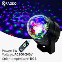 RGB LED Party Effect Crystal Magic Ball Light Stage Lighting 3W Lamp Bulb Party Disco Club DJ Light Show USEUAUUKUSB Plug