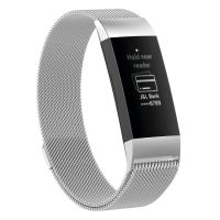 สายนาฬิกาข้อมือแม่เหล็กสแตนเลสสำหรับ FITBIT Charge 3ขนาด: ใหญ่217X18มม. (สีดำ) (จำหน่ายเอง)