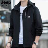 JEEP SPIRIT 2023รถจี๊ปเสื้อแจ็คเก็ตผู้ชายฤดูใบไม้ผลิและฤดูใบไม้ร่วงใหม่กลางแจ้งลำลองกันน้ำขนาดใหญ่มีหมวกกันลม