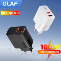 เครื่องชาร์จ USB T017 Olaf แบบ100W สำหรับ iPhone QC 5.0อะแดปเตอร์เครื่องชาร์จ