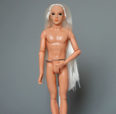 3D Eyes Boy Doll with 14 joint moveable Super Long Hair Nude Naked Doll boyfriend for Boy Bridegroom OB Ken Doll XMAS