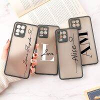 เคส DIY ออกแบบเองตัวหนังสือชื่อสำหรับ OPPO A54 A55 5G A74 A91 A93 A94 A96 A15 A3S A5S A53S A32ผ้าคลุม Reno 6 5 5Z 6Z 5K