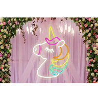 Unicorn Neon Sign Light บรรยากาศที่กำหนดเอง LED Hangable Bedroom Bar Shop Club Party Room Wall Decoration