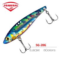 PRO BEROS 5/7/12/17/20g 3D EyesMetal Vib Blade Lure Sinking Vibration Baits Artificial Vibe for Bass Pike Perch Fishing 6 Colors