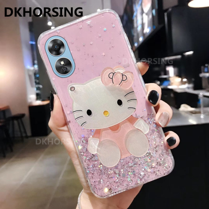 dkhorsing-เคสโทรศัพท์กากเพชรแฟชั่นใหม่-oppo-a78-5g-2023ส่องแสงเป็นประกายระยิบระยับสุดหรูซิลิโคนปลอกอ่อน-oppoa78ฝาครอบโปร่งใสกันกระแทกพร้อมกระจกแต่งหน้าสาวน่ารัก