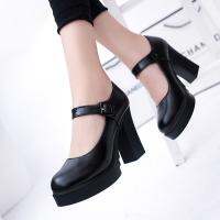 Fashion Womens Mary Jane Round Toe Punk Block Heels High Platform Gothic Shoes