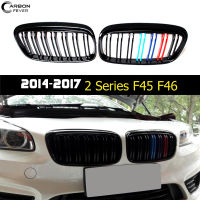 F45กระจังหน้าไตตาข่ายสำหรับ BMW 2 Series F45 F46 Gran Tourer 2014-2017 (เท่านั้น) 216i 218i 225i Pre-LCI ABS ด้านหน้า Racing Grills