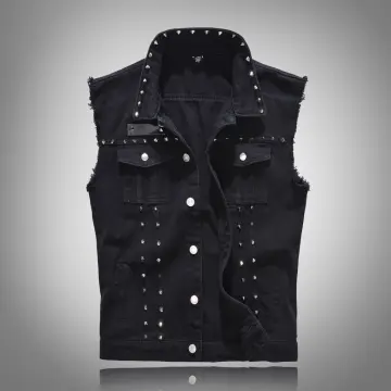 Punk hot sale denim vest