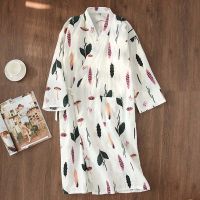 New design Fresh kimono robes women Summer bathrobes 100 Gauze cotton thin casual Floral women nightgowns Japanese bath robes