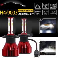 [ANYA Auto Parts] ไฟหน้ารถ Led 4ด้าน H4 H7 5202 H13 9003 9004 9007 H8/H9/H11 9005 9006 9012 360องศาไฟหน้าอัตโนมัติ6500K ไฟตัดหมอก