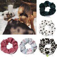 Woman Hidden Packet Zipper Scrunchies Chffion Dot Hair Ties With Pouch Hair Accessories Hair Rope Headwear Elastic Hairband