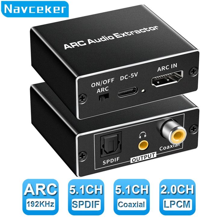 navceker-converter-hdmi-compatible-audio-adapter-earc-coaxial-spdif-jack-hdmi-extractor-arc-3-5mm-headphone-for-arc-tv
